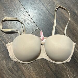 Nude Strapless Push-up Bra with oprional straps